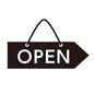 看板 看板,OPEN,プレート,札,オープン,営業中,ボード,サインボード,紐,矢印のシルエット素材