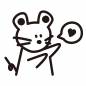 ハートとネズミ ハートとネズミ ネズミ,吹き出し,ハート,告白,好き,動物,1匹,キャラクター,ハンドパペット,韓国風のシルエット素材