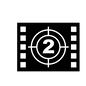 映画フィルム 映画フィルム カウントダウン,2,映画フィルム,フィルム,映画,アナログ,上映,シネマ,映像,アイテムのシルエット素材