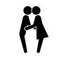 キス キス カカップル,仲良し,夫婦,恋人,男女,口づけ,キス,チュー,人物,人のシルエット素材