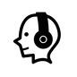 ヘッドフォン ヘッドフォン ヘッドフォン,ヘッドホン,音楽,聴く,オーディオ,ワイヤレス,音響,人物,ミュージック,横向きのシルエット素材