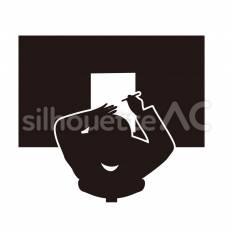 筆記試験（俯瞰）　女の子 机,紙,俯瞰のシルエット素材