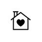 愛の巣 安心,愛の巣,新婚,一戸建て,物件,マイホーム,ハートマーク,ハート,建物,不動産のシルエット素材