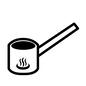 柄杓 柄杓,ひしゃく,すくう,温泉マーク,温泉,おふろ,お風呂,風呂,ふろ,温泉施設のシルエット素材