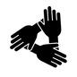 手を重ねる 手を重ねる ビジネス,人物,人,ピクトグラム,片手,hand,ハンド,手,重ねる,fightのシルエット素材