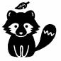 たぬき たぬき たぬき,葉,シッポ,変身,動物,動物園,かわいい,1匹,冬,12月のシルエット素材