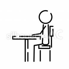 席に座る ピクトグラム,ピクトサイン,アイコンのシルエット素材