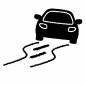 滑っている車 滑っている車 車,滑る,ツルツル,スリップ,横滑り,雪道,凍結,乗り物,運転,怖いのシルエット素材