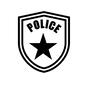 バッジ バッジ バッジ,エンブレム,ワッペン,警察,ポリス,英語,警官,マーク,星,スターのシルエット素材