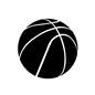 バスケ バスケ,バスケットボール,ボール,球技,籠球,スポーツ,球,バスケ部,バスケットボール部,1個のシルエット素材