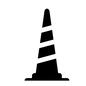 カラーコーン カラーコーン カラーコーン,コーン,ポール,サイン,工事,工事現場,工事中,安全,危険,縞々のシルエット素材