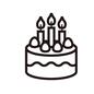 ケーキ ケーキ ケーキ,食べ物,スイーツ,デザート,ホールケーキ,誕生日ケーキ,ロウソク,3本,デコレーションケーキ,お祝いのシルエット素材