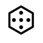 六角マーク 六角形,マーク,ダイス,サイコロ,点,家紋,アイテムのシルエット素材