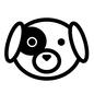 犬 犬 犬,いぬ,正面,イヌ,子犬,かわいい,癒し,デフォルメ,アップ,顔のシルエット素材