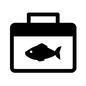魚 魚 アウトドア,釣り,魚釣り,魚,保冷,クーラーボックス,保存,持ち帰る,ボックス,箱のシルエット素材