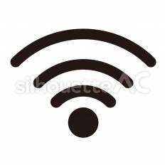 WIFI 電波,無線,接続のシルエット素材