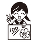 花丸をとった女子生徒 女性,生徒,花丸,100点,満点,テスト,小テスト,いえい,ピース,嬉しいのシルエット素材