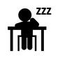 授業中 授業中 ピクトグラム,授業中,居眠り,机,椅子,寝る,小学生,授業中,授業,人物のシルエット素材