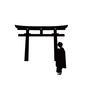 鳥居 鳥居,門,神社,人物,女性,立つ,着物,舞妓,日本,伝統のシルエット素材