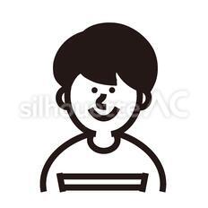 男性 東洋人,男性,上半身のシルエット素材