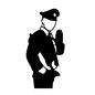 警察官 警察官 人物,人,上半身,警察官,stop,ストップ,止める,ポーズ,ネクタイ,policeのシルエット素材
