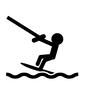 ウェイクボード ウェイクボード,人,人物,掴まる,波,ピクトグラム,マリンレジャー,夏,マリンスポーツ,サマースポーツのシルエット素材