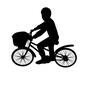 自転車 自転車 子ども,子供,男の子,人間,人物,運転,乗る,自転車,サイクリング,お出かけのシルエット素材