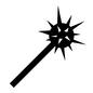 モーニングスター モーニングスター,打撃,トゲトゲ,トゲ,刺,棘,朝星棒,星球武器,柄,武器のシルエット素材