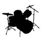 ドラム ドラム 音楽,楽器,ドラム,ドラムセット,ライブ,コンサート,打楽器,シンバル,演奏,バスドラムのシルエット素材