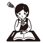 悩む高学年の女性 悩む高学年の女性 悩む,困惑,考える,難問,難しい,間違えた,女性,生徒,勉強,座るのシルエット素材