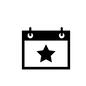 カレンダー カレンダー,手帳,日めくり,スケジュール,約束,予定,星印,投票日,選挙,投票のシルエット素材