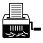 手回しシュレッダー シュレッダー,手回し,書類,裁断,器具,管理,安全,シンプル,おしゃれ,道具のシルエット素材