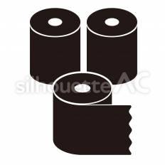 トイレットペーパー トイレットペーパー,紙,ロールのシルエット素材