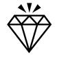ダイヤモンド ダイヤモンド,ダイヤ,天然石,石,ルース,一粒,側面,横向き,三角,大粒のシルエット素材