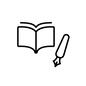ノートとペン ノートとペン ノート,本,テキスト,勉強道具,教科書,勉強,書く,記入,ペン,文房具のシルエット素材