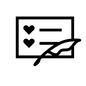結婚誓約書 結婚誓約書 結婚誓約書,誓約書,サイン,ハート,ハートマーク,紙,用紙,記入,名前,書くのシルエット素材
