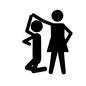ダンス ダンス カップル,恋人,仲良し,夫婦,人物,人,男女,男,女,踊るのシルエット素材
