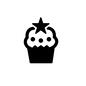 カップケーキ カップケーキ カップケーキ,星,トッピング,クリスマス,冬,パーティー,12月,イベント,クリスマスイヴ,生誕祭のシルエット素材
