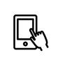 スマホ操作 スマホ操作 画面,タブレット,端末,タブレット端末,スマホ,指,手,片手,右手,右指のシルエット素材