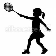 バドミントン バドミントン,ラケット,打つのシルエット素材