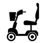電動カート 電動カート,介護用品,福祉用具,歩行補助器具,シニアサポート,サポートグッズ,レンタルグッズのシルエット素材