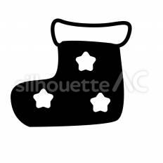 靴下 靴下,星,飾りのシルエット素材