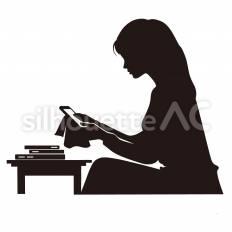 タブレット等の拭き掃除 タブレット,拭く,布のシルエット素材