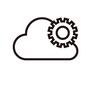 設定 設定,歯車,ギア,雲,クラウド,ツール,設定アイコン,線,簡単,問い合わせ対応のシルエット素材