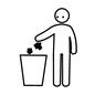 ゴミ箱 ゴミ箱,ゴミ,捨てる,マナー,ゴミ捨て,人物,人,全身,1人,公園のシルエット素材