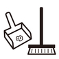 ほうきとちりとり ほうき,ちりとり,縁付き,掃除,家事,清掃,掃除道具,片付け,ほこり,掃除機のシルエット素材