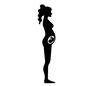 妊婦の女性 人,人物,女性,立つ,横向き,全身,妊婦,妊娠,胎児,妊娠過程のシルエット素材