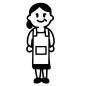 主婦 主婦,エプロン,立つ,料理,生活,母親,専業,家事,人物,女性のシルエット素材
