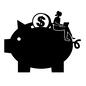 貯金 貯金 貯金,ブタの貯金箱,女性,ドル,貯める,投資,投資家,資産,金融,人物のシルエット素材
