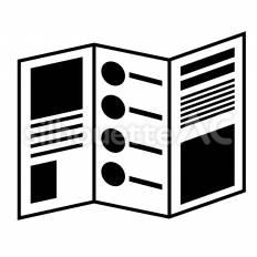 折りパンフレット 折り,パンフレット,冊子のシルエット素材